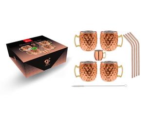 Set di Tazza Moscow Mule diamante rame