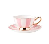 Set di Tazze da caffè e piattino in Ceramica riutilizzabili, Eleganti Tazze da Cappuccino per Latte pomeridiano da 200 ml con Tazze per frullato con Manico