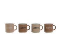 Set di Tazze da Caffè Home ESPRIT Marrone Gres 180 ml