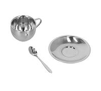 Set di Tazze da caffè Isolate in Acciaio Inossidabile Tazze Durevoli a Doppia Parete per, Ufficio, Ristorante per tè, Latte e Succhi (Acciaio Inossidabile 304) (Abito Milano a