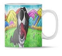 Set di tazze da fattoria con 4 x 11 once - cane, cavallo, mucca e pecora - tazze in ceramica di alta qualità con motivi animali | tazza da tè idea regalo | tazza (cane), ceramica, 11oz