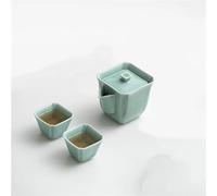 Set Di Tazze Da Tè 1 Pentola 2 Tazze Preparare Tè Set Viaggio Borsa Per Forniture Ornamenti Kit Celadon Retrò Completo Quadrato Set Da Tè Pomeridiano