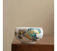 Set Di Tazze Da Tè 2 Pz/set Sugna Giada Porcellana Bianca Kungfu Tazze Tè Stile Cinese Dragan Modello Ciotola Master Cup Artigianato Ceramica Teaware Set Da Tè Pomeridiano(B)
