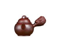 Set Di Tazze Da Tè 300ml Fatto A Mano Maniglia Laterale Pentola Bollitore Zisha Tea Set Teiera Cinese Di Argilla Viola Minerale Grezzo Ferro Sangue Rosso Sabbia Set Da Tè Pomeridiano