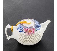 Set Di Tazze Da Tè Accessori Per Set Da Tè Fatti A Mano In Porcellana Bianca, Teiera 240 Ml, Squisita In Ceramica Scavata, Con Filtro Per La Casa Set Da Tè Pomeridiano(Type-A)