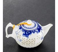 Set Di Tazze Da Tè Accessori Per Set Da Tè Fatti A Mano In Porcellana Bianca, Teiera 240 Ml, Squisita In Ceramica Scavata, Con Filtro Per La Casa Set Da Tè Pomeridiano(Type-E)