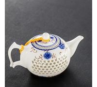Set Di Tazze Da Tè Accessori Per Set Da Tè Fatti A Mano In Porcellana Bianca, Teiera 240 Ml, Squisita In Ceramica Scavata, Con Filtro Per La Casa Set Da Tè Pomeridiano(Type-B)