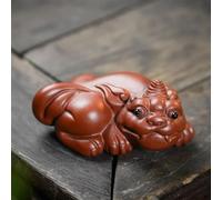 Set Di Tazze Da Tè Cinese Yixing Viola Argilla Tè Pet Lucky Fortune Animale Statua Scultura Fatta A Mano Artigianato Set Da Set Da Tè Pomeridiano