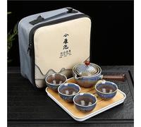 Set Di Tazze Da Tè Con Rotazione 360 Macchina Per Il Tè E Infusore Set Per La Cerimonia Del Per Teiera Per In Porcellana Gongfu Per Portatile Set Da Tè Pomeridiano(Type-U)