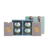 Set Di Tazze Da Tè Confezione Regalo Combinata Set Tazza In Ceramica Quattro Tazze Lotus Rhyme Fuxing Tea Art Kitchen Restaurant Bar Home Garden Set Da Tè Pomeridiano(A)
