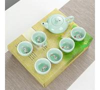 Set Di Tazze Da Tè Creativo Carpa Ice Crack Tè Cinese Set Viaggio Kung Fu Teiera Portatile Ceramica Porcellana Teaset Tazze Strumento Set Da Tè Pomeridiano(D)