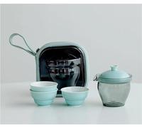 Set Di Tazze Da Tè Creativo Zucca Di Vetro Express Cup 1 Pentola 3 Tazze Con Borse Borsa Portatile Per Esterni Piccolo Set Da TèDa Viaggio Fresco Può Filtrare Ceramica Set Da Tè Pomeridiano(A)