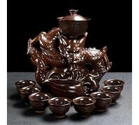 Set Di Tazze Da Tè Cucina Sala Da Pranzo Bar Teiera Rotante Set Tè 11 Pezzi/In Ceramica Kung Fu Semiautomatica Manuale Tazza Set Da Tè Pomeridiano(A)