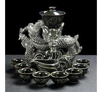 Set Di Tazze Da Tè Cucina Sala Da Pranzo Bar Teiera Rotante Set Tè 11 Pezzi/In Ceramica Kung Fu Semiautomatica Manuale Tazza Set Da Tè Pomeridiano(F)