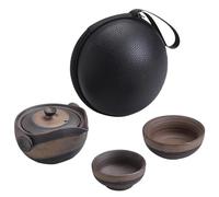 Set Di Tazze Da Tè Fascino Loto Smalto Ferro Dorato Tazza Per Passeggero Veloce Set Tè Kung Fu Ceramica Fatto Mano Viaggio Portatile Con Una Pentola Tazze Set Da Tè Pomeridiano