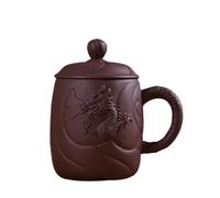 Set Di Tazze Da Tè Forniture Per Stoviglie Per La Casa Tazze Da Tè Cinesi In Argilla Viola Yixing Con Manico Filtro Tazza Fatta A Mano Motivo Drago Set Da Tè Pomeridiano(D)
