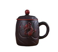 Set Di Tazze Da Tè Forniture Per Stoviglie Per La Casa Tazze Da Tè Cinesi In Argilla Viola Yixing Con Manico Filtro Tazza Fatta A Mano Motivo Drago Set Da Tè Pomeridiano(B)