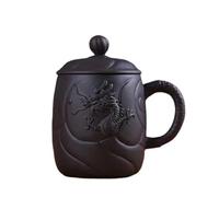 Set Di Tazze Da Tè Forniture Per Stoviglie Per La Casa Tazze Da Tè Cinesi In Argilla Viola Yixing Con Manico Filtro Tazza Fatta A Mano Motivo Drago Set Da Tè Pomeridiano(C)