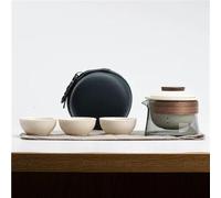 Set Di Tazze Da Tè Kit Teiera Tazza Tè Zen 1 Ciotola 3 Tazze Set Per La Casa Viaggio Borsa Portatile Esterno Forniture Cinese Set Da Tè Pomeridiano(B)