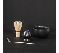 Set Di Tazze Da Tè Matcha Frusta Scoop Ceremic Ciotola Titolare 4 Pezzi Tradizionale Set Regalo Da Tè Cinese Forniture Cucina Set Da Tè Pomeridiano(B)
