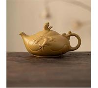 Set Di Tazze Da Tè Pesce Che Gira Drago Maestro Fatto A Mano Biomimetico Set Da Tè 1 Pz 260cc Yixing Originale Minerale Sezione Gialla Teiera Di Argilla Viola Set Da Tè Pomeridiano