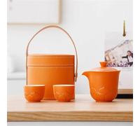Set Di Tazze Da Tè Regalo Aziendale Tazza Express Ceramica Set Tè Viaggio Borsa Portatile Esterno Kung Fu Per Accompagnamento Bancario Set Da Tè Pomeridiano(C)
