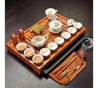 Set Di Tazze Da Tè Set da tè Kung Fu in argilla viola, bicchieri, tazza, zuppiera, infusore, cerimonia del cinese con Set Da Tè Pomeridiano(F)