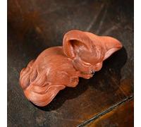 Set Di Tazze Da Tè Set Da Tè Per La Casa Decori Regali Yixing Cinese Scultura In Argilla Viola Tea Pet Statua Di Volpe Fortunata Set Da Tè Pomeridiano(A)