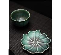 Set Di Tazze Da Tè Set Di Tazze E Piattini Lotus Cotti Al Forno Con Riflessi Luminosi Tazza Piccola DaTè Sottobicchiere A Singola Gres Giapponese Per Il Tè Set Da Tè Pomeridiano