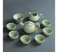 Set Di Tazze Da Tè Set In Ceramica Kung Fu Teiera Tazza Infusore Per Tè Cinese 6 Tazze Set Da Tè Pomeridiano(B)
