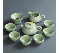 Set Di Tazze Da Tè Set In Ceramica Kung Fu Teiera Tazza Infusore Per Tè Cinese 6 Tazze Set Da Tè Pomeridiano(D)