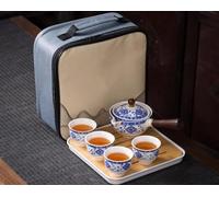 Set Di Tazze Da Tè Set Per Cerimonia Tè Kung Fu Rotante Cinese Automatico Rende Teiera Ceramica Domestica Portatile Viaggio Set Da Tè Pomeridiano(G)