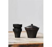 Set Di Tazze Da Tè Set Per La Preparazione Di Kung Fu 1 Ciotola 2 Tazze Kit Coperta In Gres Stile Wabi-sabi E Tazza DaTè Piccolo Giapponese Fatto A Mano Set Da Tè Pomeridiano