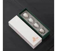 Set Di Tazze Da Tè Set Tazze Tè Argento Dorato Tazza Ceramica Kung Fu Argentate Ciotola Cinesi Squisite Confezione Regalo Set Da Tè Pomeridiano