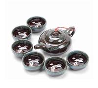 Set Di Tazze Da Tè Set Tè 7 Pezzi Lo Squisito Celadon Include 6 Tazze 1 Teiera Marca Kung Fu Tazza Regalo Unico Set Da Tè Pomeridiano(C)