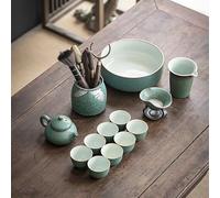 Set Di Tazze Da Tè Set Tè Krukke Cina Kung Fu Piccolo Per La Casa Leggero Lusso Stile Giapponese Per Preparazione Teiera Laterale Tazza Confezione Set Da Tè Pomeridiano(H)