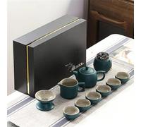 Set Di Tazze Da Tè Set Tè Kung Fu Ceramica Nera Tazze Semplice Per La Casa Con Confezione Regalo Set Da Tè Pomeridiano(D)