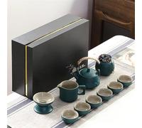 Set Di Tazze Da Tè Set Tè Kung Fu Ceramica Nera Tazze Semplice Per La Casa Con Confezione Regalo Set Da Tè Pomeridiano(B)