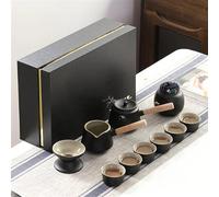 Set Di Tazze Da Tè Set Tè Kung Fu Ceramica Nera Tazze Semplice Per La Casa Con Confezione Regalo Set Da Tè Pomeridiano(E)