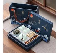 Set Di Tazze Da Tè Set Tè Kung Fu Confezione Regalo Per Amici Cerimonia Cinese Ceramica Una Pentola Quattro Tazze Con Lattine Portatile Per Auto Set Da Tè Pomeridiano(I)