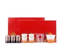 Set Di Tazze Da Tè Set Tè Kung Fu Minimalista Ceramica Nera Creativa Con Lattina Cinese Colori Multipli Tra Cui Scegliere Regali Aziendali Set Da Tè Pomeridiano(Orange)