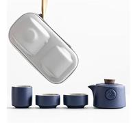 Set Di Tazze Da Tè Set Tè Kung Fu Viaggio Minimalista Ceramica Giapponese Portatile Esterno Con Una Pentola Due Tazze Per Preparare Per Casa Set Da Tè Pomeridiano(Blue)