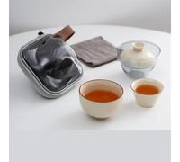 Set Di Tazze Da Tè Set Tè Per Auto Viaggio Linea Kung Fu Per Esterno Tazza Rapida Filtro Per Sacchetti Portatile Articoli Per Bere Set Da Tè Pomeridiano(A)