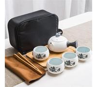 Set Di Tazze Da Tè Set Tè Portatile Viaggio Kung Fu Teiera 1 Pentola 4 Tazze TCinese Tazza Cerimonia Set Da Tè Pomeridiano(I)