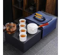 Set Di Tazze Da Tè Set Tè Squisito Scatola Immagazzinaggio Porcellana Cinese Teiera Viaggio Portatile All'aperto Tazza Kung Fu Regalo Per Cerimonia Set Da Tè Pomeridiano(G)