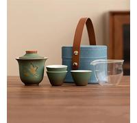 Set Di Tazze Da Tè Set Teiere Tazze Ceramica Portatili Tè Boutique Gru Cinese Articoli Viaggio Fatti Mano Personalizzati 1 Pentola 3 Set Da Tè Pomeridiano(B)