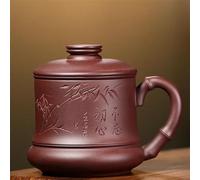 Set Di Tazze Da Tè Tazza Da Tè Cinese Fatta A Mano Con Filtro Set Zisha Yixing Incisione A Viola Argilla Brocca Per Acqua 370ml Set Da Tè Pomeridiano