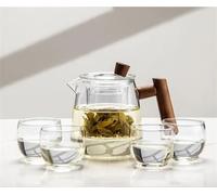 Set Di Tazze Da Tè Tazza Rapida Regali Per Esterni Ceramica Annuali Set Conigli Viaggio Lucido Con Teiera Portatile Vetro Ciotola Coperta Davanti Set Da Tè Pomeridiano(A)