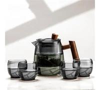 Set Di Tazze Da Tè Tazza Rapida Regali Per Esterni Ceramica Annuali Set Conigli Viaggio Lucido Con Teiera Portatile Vetro Ciotola Coperta Davanti Set Da Tè Pomeridiano(B)