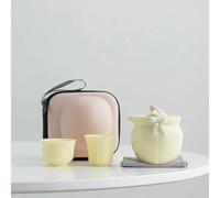 Set Di Tazze Da Tè Tazza Tè Con Fiori Fatti Mano Set Kung Fu Tazze Ceramica Viaggio Teiera Portatile Set Da Tè Pomeridiano(D)